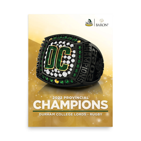 Durham College Lords Rugby 2022 Championship Poster