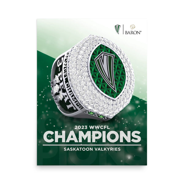 Saskatoon Valkyries Football 2023 Championship Poster