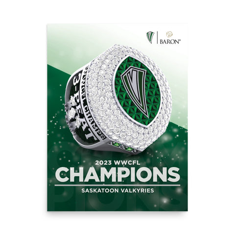 Saskatoon Valkyries Football 2023 Championship Poster