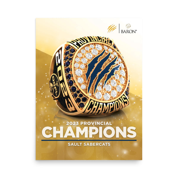 Sault Sabercats Football 2023 Championship Poster