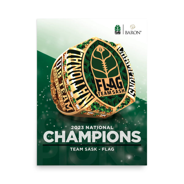 Team Sask Flag Football 2023  Championship Poster