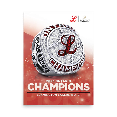 Leamington Lakers 15U 'B' 2023 Championship Poster
