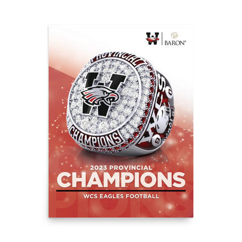 WCS Eagles Football 2023 Championship Poster
