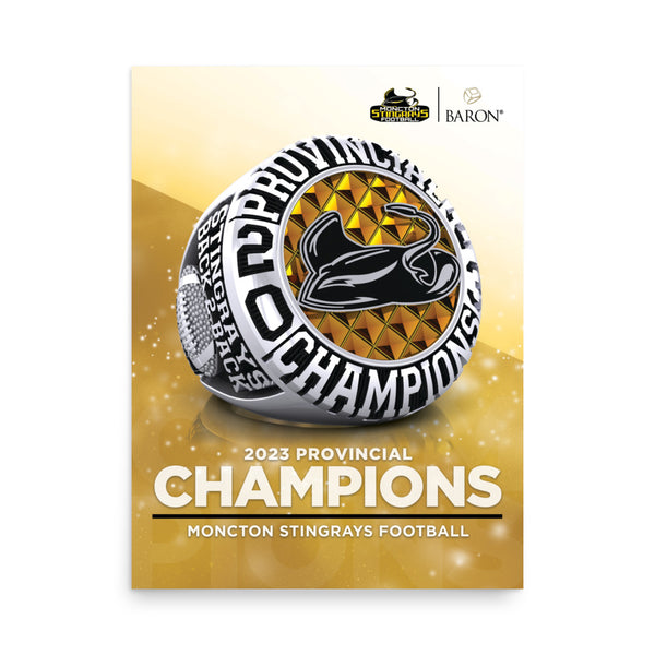 Moncton Stingrays Football 2023 Championship Poster D2.1