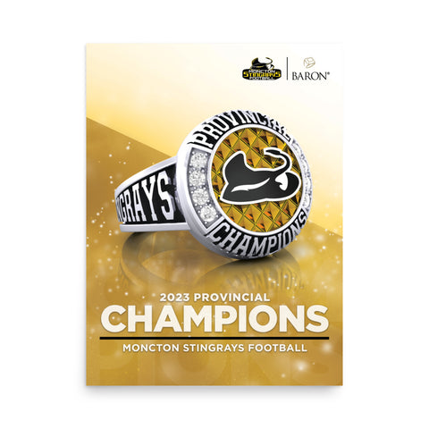 Moncton Stingrays Football 2023 Championship Poster D5.1