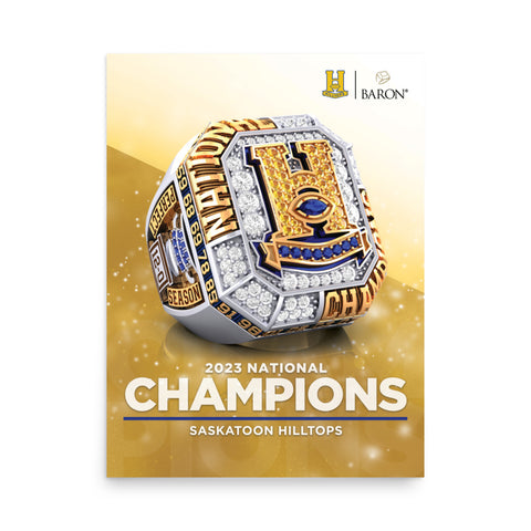 Saskatoon Hilltops 2023 Championship Poster