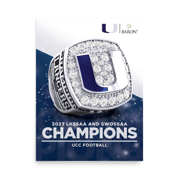 UCC Football 2023 Championship Poster
