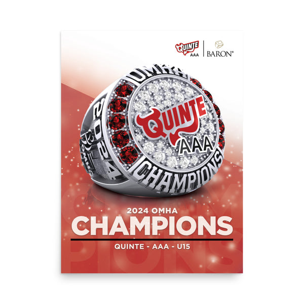 Quinte AAA U15 Hockey 2024 Championship Poster