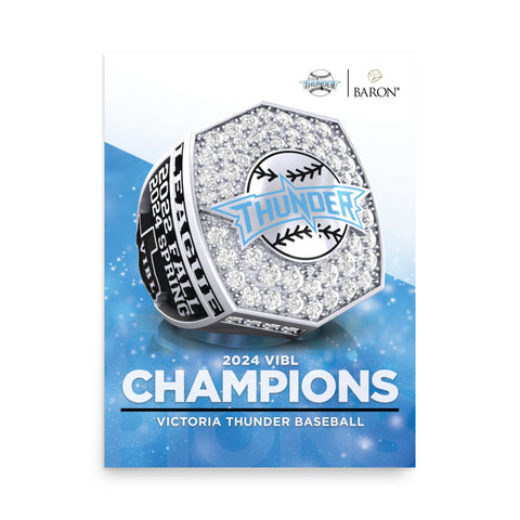 Victoria Thunder Baseball 2024 Championship Poster