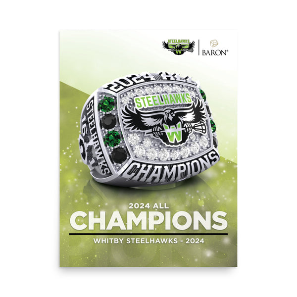 Whitby Steelhawks Lacrosse 2024 Championship Poster