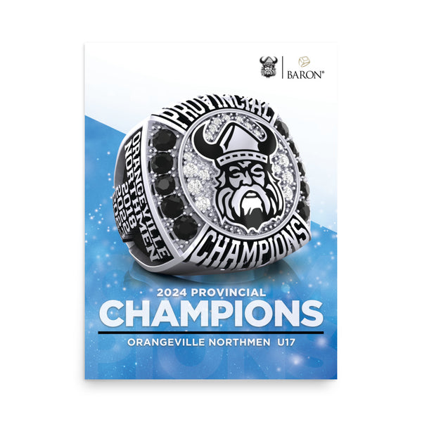Orangeville Northmen U17 Lacrosse 2024 Championship Poster D4.3