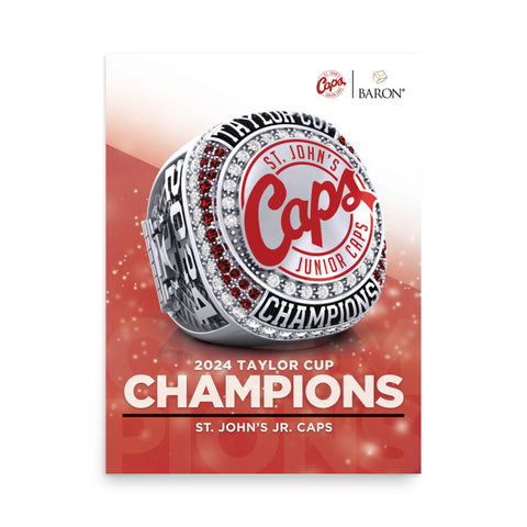 St. John’s Jr. Caps Hockey 2024 Championship Poster