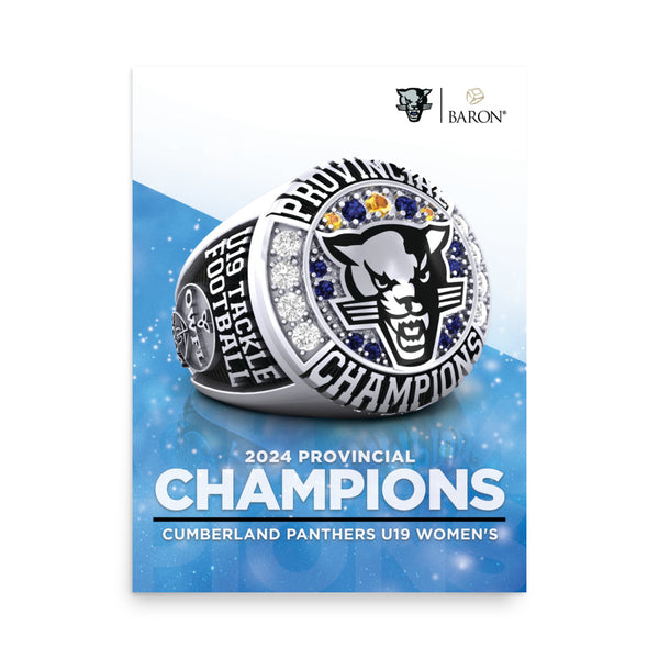 Cumberland Panthers U19 Women's Football 2024 Championship Poster D1.10