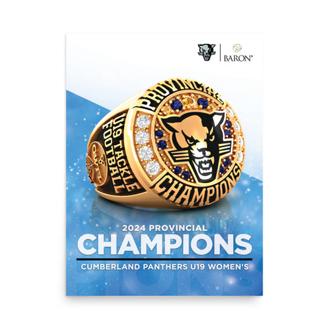 Cumberland Panthers U19 Women's Football 2024 Championship Poster D1.11