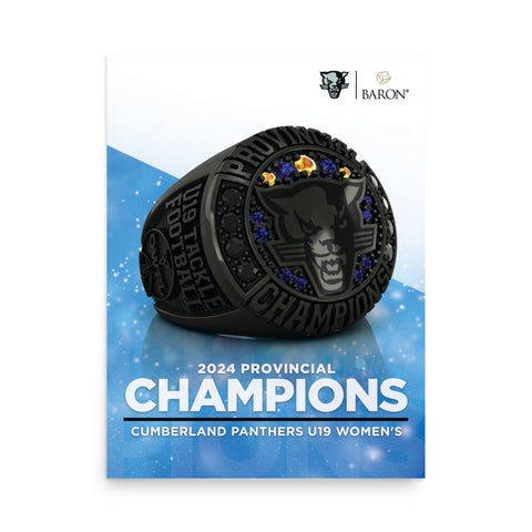 Cumberland Panthers U19 Women's Football 2024 Championship Poster D1.12