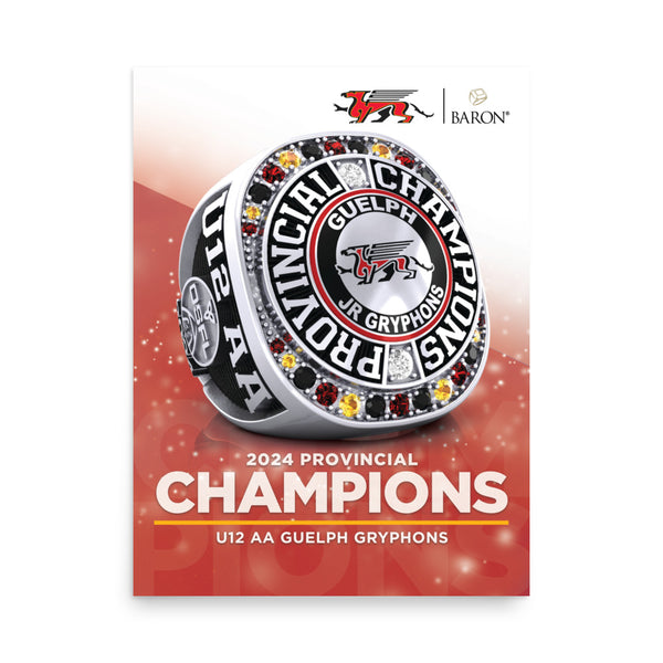 U12 AA Guelph Gryphons Football 2024 Championship Poster D3.2