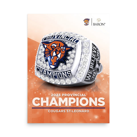 Cougars St-Leonard Football 2023 Championship Poster