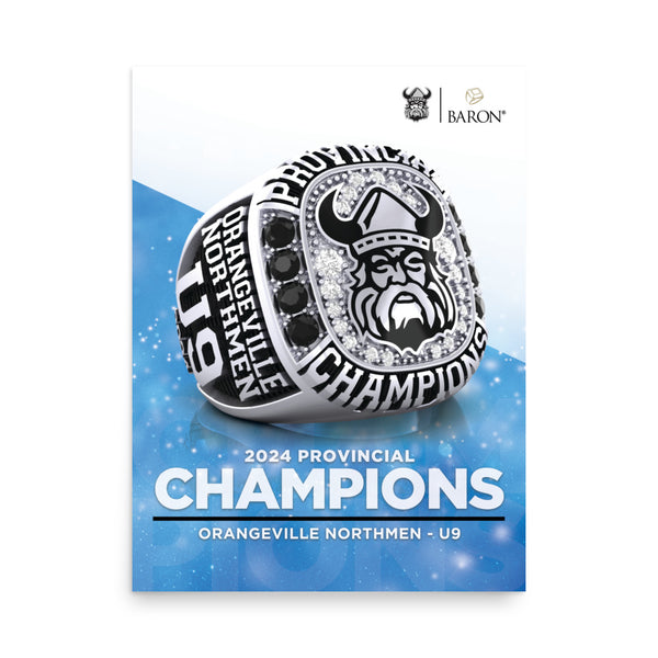 Orangeville Northmen U9 Lacrosse 2024 Championship Poster D3.1