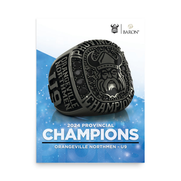 Orangeville Northmen U9 Lacrosse 2024 Championship Poster D3.2