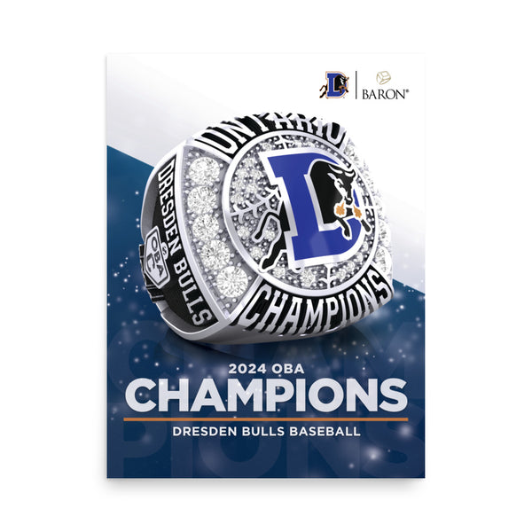 Dresden Bulls Baseball 2024 Championship Poster