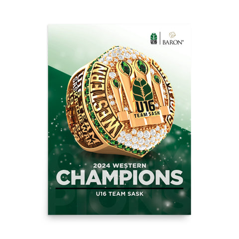 U16 Team Saskatchewan Football 2024 Championship Poster
