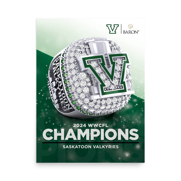 Saskatoon Valkyries Football 2024 Championship Poster