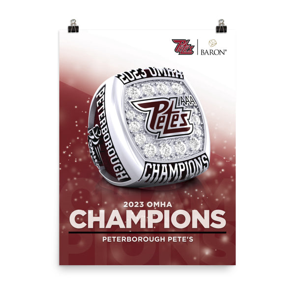 Peterborough Petes U16 2023 Championship Poster