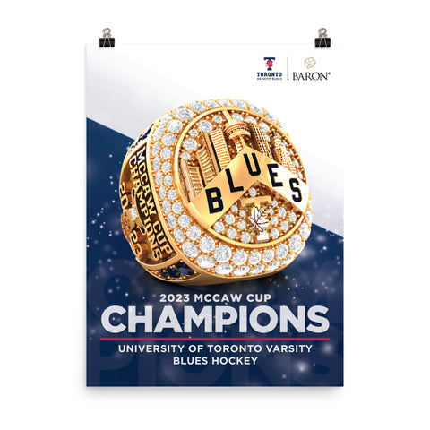 University of Toronto Varsity Blues Hockey 2023 Championship Poster