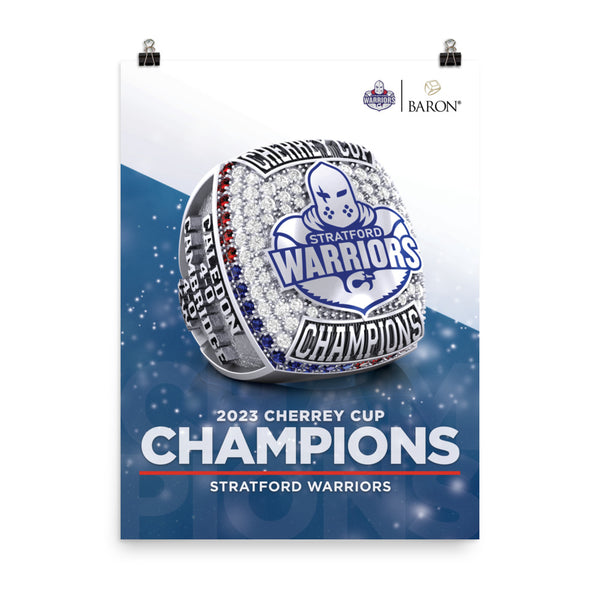 Stratford Warriors Hockey 2023 Championship Poster