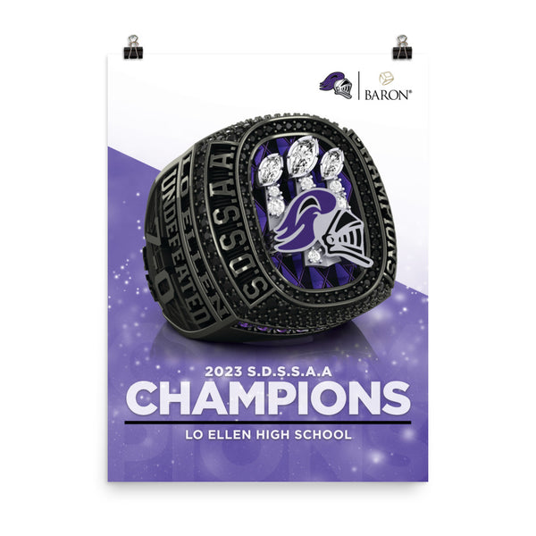 Lo Ellen High School Football 2023 Championship Poster