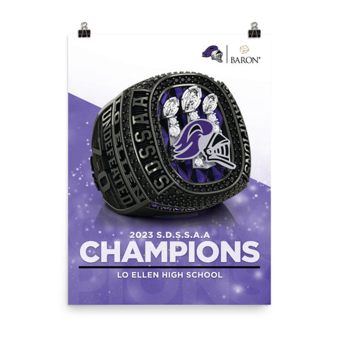 Lo Ellen High School Football 2023 Championship Poster