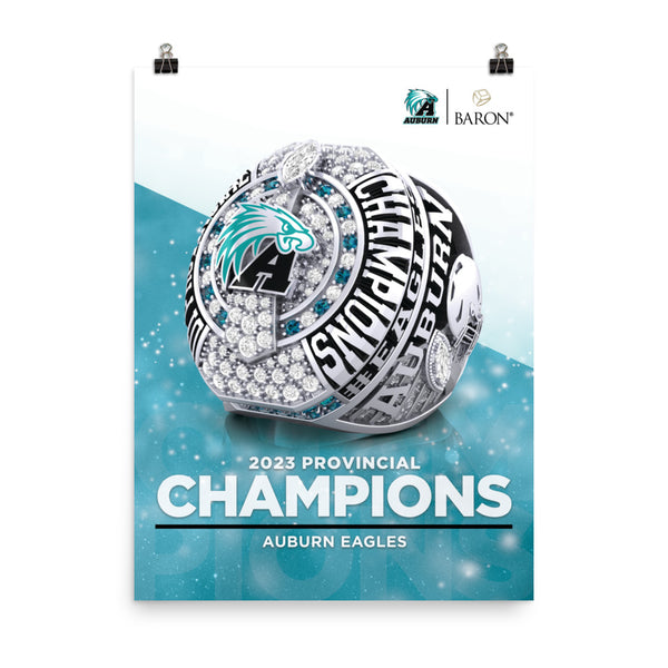 Auburn Eagles Football 2023 Championship Poster