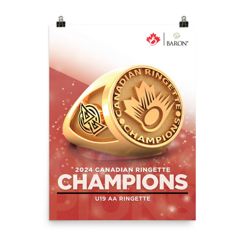 U19 AA Ringette 2024 Championship Poster
