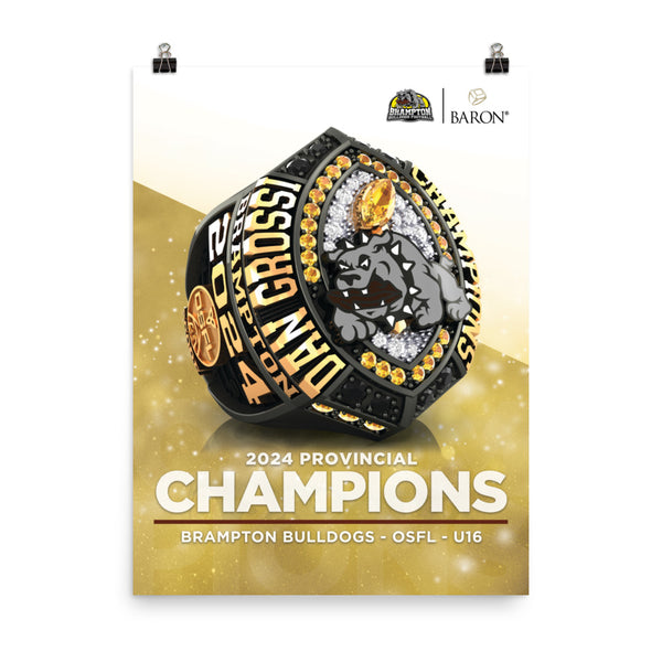 Brampton Bulldogs OSFL U16 2024 Championship Poster