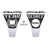 Aquinas High School Exclusive Class Ring (Durilium/Silver/10Kt White Gold) - Design 1.1