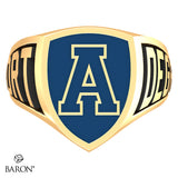 Aquinas High School Athletic Shield Class Ring (Gold Durilium, 10kt Yellow Gold)