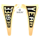 Aquinas High School Crest Shield Signet Class Ring (Gold Durilium, 10kt Yellow Gold)