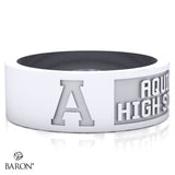 Aquinas High School Class Ring - 3111 (Durilium, Sterling Silver, 10KT White Gold