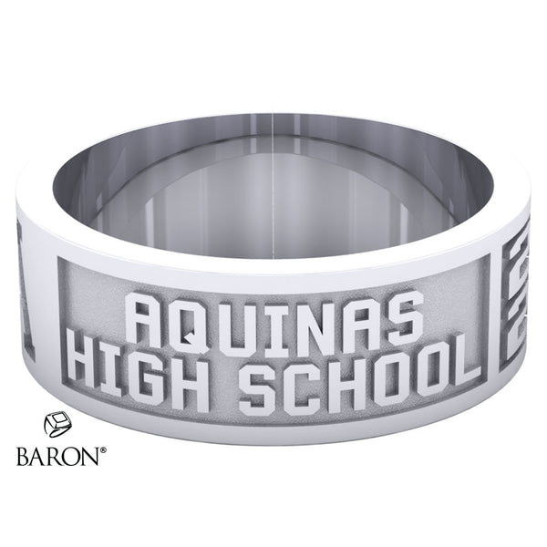 Aquinas High School Class Ring - 3111 (Durilium, Sterling Silver, 10KT White Gold