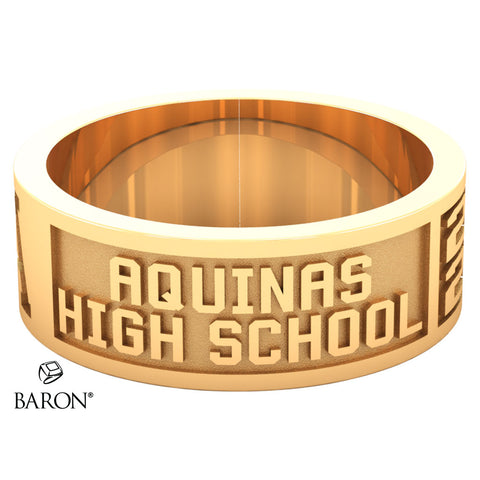 Aquinas High School Class Ring - 3111 (Gold Durilium, 10KT Yellow Gold