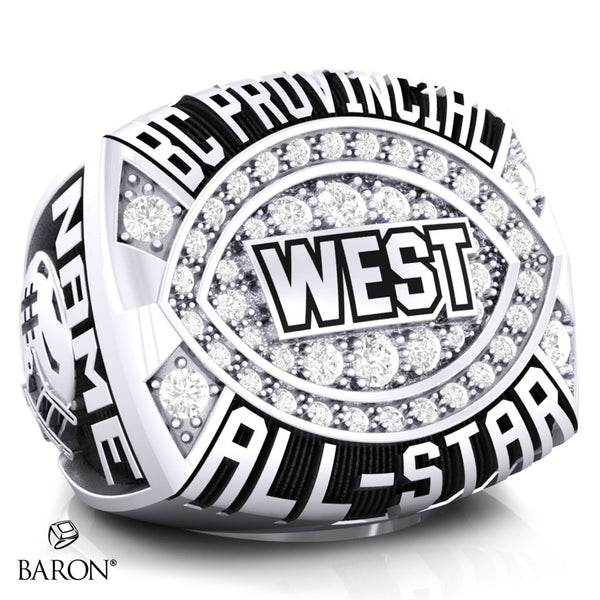 BC High School Provincial All-Star West Ring Championship Ring - Design 1.2/4