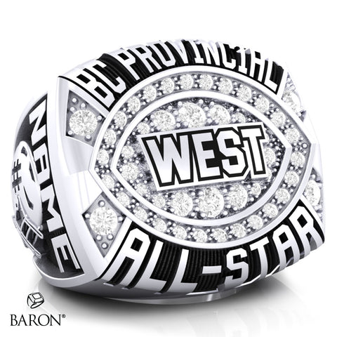 BC High School Provincial All-Star West Ring Championship Ring - Design 1.2/4