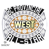 BC High School Provincial All-Star West Ring Championship Ring - Design 1.2/4