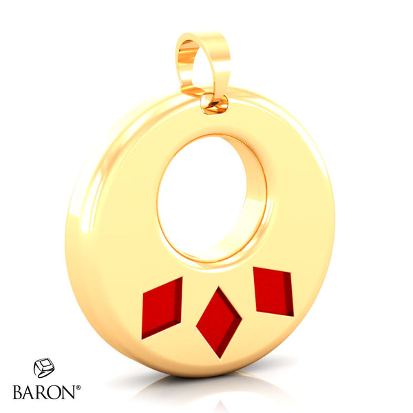 Red Diamonds Care Assistant Pendant - Design 1.5