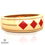 Red Diamonds Care Assistant Ring - Design 2.2