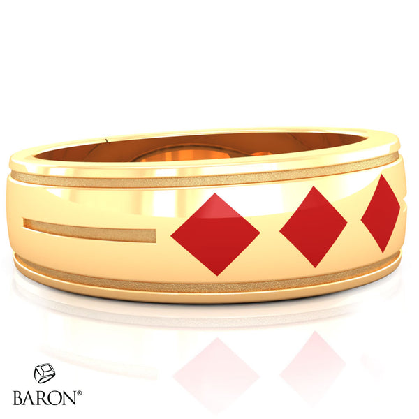 Red Diamonds Care Assistant Ring - Design 2.2