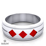 Red Diamonds Care Assistant Ring - Design 2.3
