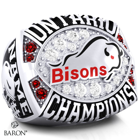 Brantford Bisons OSFL 2022  Championship Ring - Design 1.1