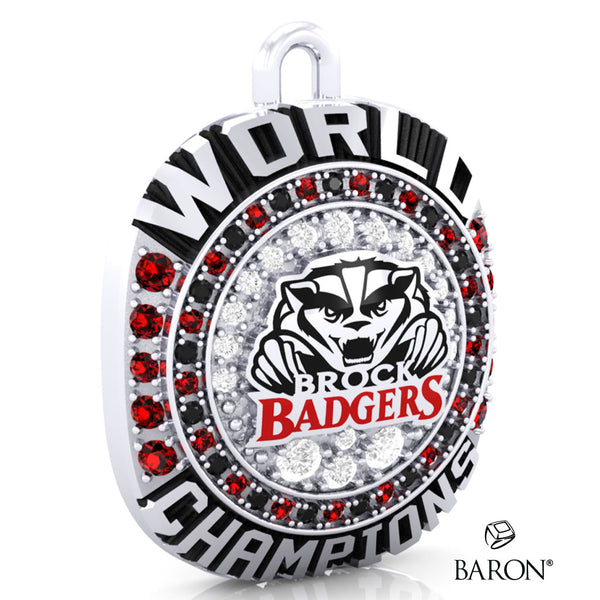 Brock University Cheer 2020 Championship Ring Top Pendant - Design 1.2