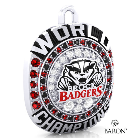 Brock University Cheer 2020 Championship Ring Top Pendant - Design 1.2